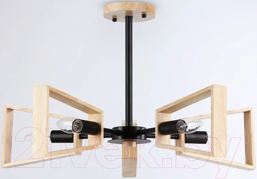 Люстра Ambrella Traditional TR80495/5 BK/LW (черный/светлое дерево)
