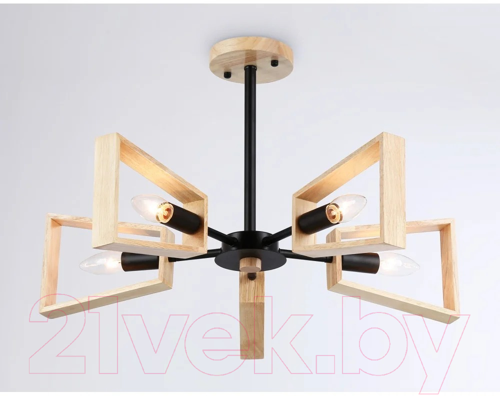 Люстра Ambrella Traditional TR80495/5 BK/LW (черный/светлое дерево) — фото 3