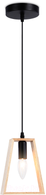 Потолочный светильник Ambrella Traditional TR80497 BK/LW (черный/светлое дерево)