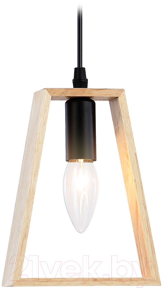 Потолочный светильник Ambrella Traditional TR80497 BK/LW (черный/светлое дерево) — фото 5