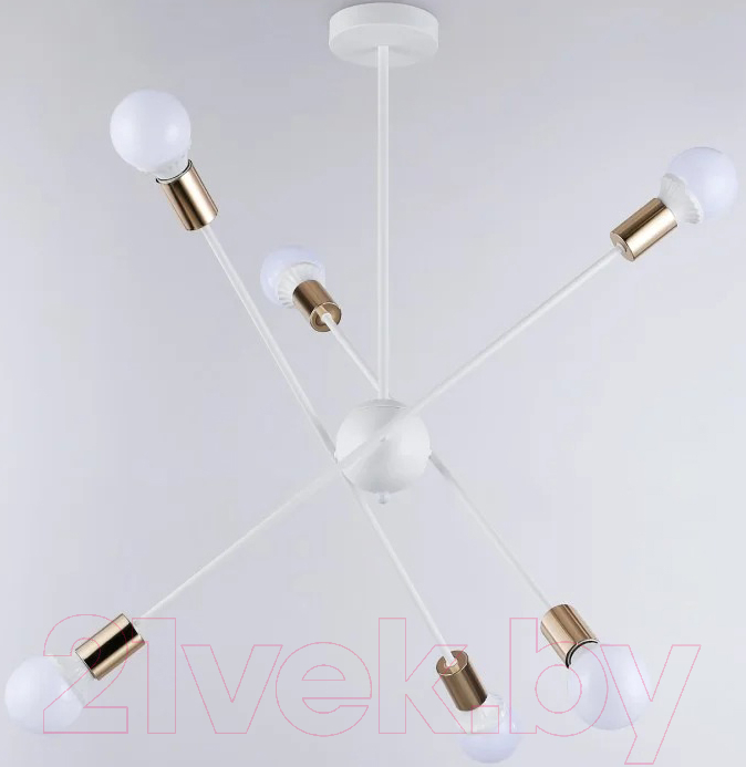 Люстра Ambrella Traditional TR80432/6 WH/GD (белый/золото)