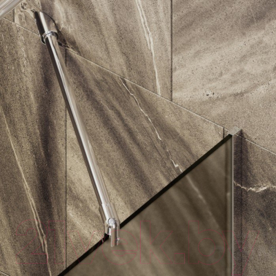 Стеклянная шторка для ванны MaybahGlass MGV-148-4у (бронзовое матовое стекло/хром глянцевый)