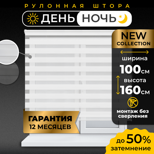 Рулонная штора Lm Decor ДН LB 11-13 100x160 (белый)