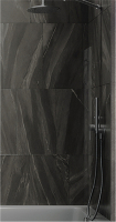 Стеклянная шторка для ванны MaybahGlass MGV-83-5ш (графитовое стекло/хром матовый) - 