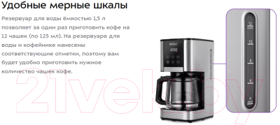Капельная кофеварка Kitfort КТ-7222