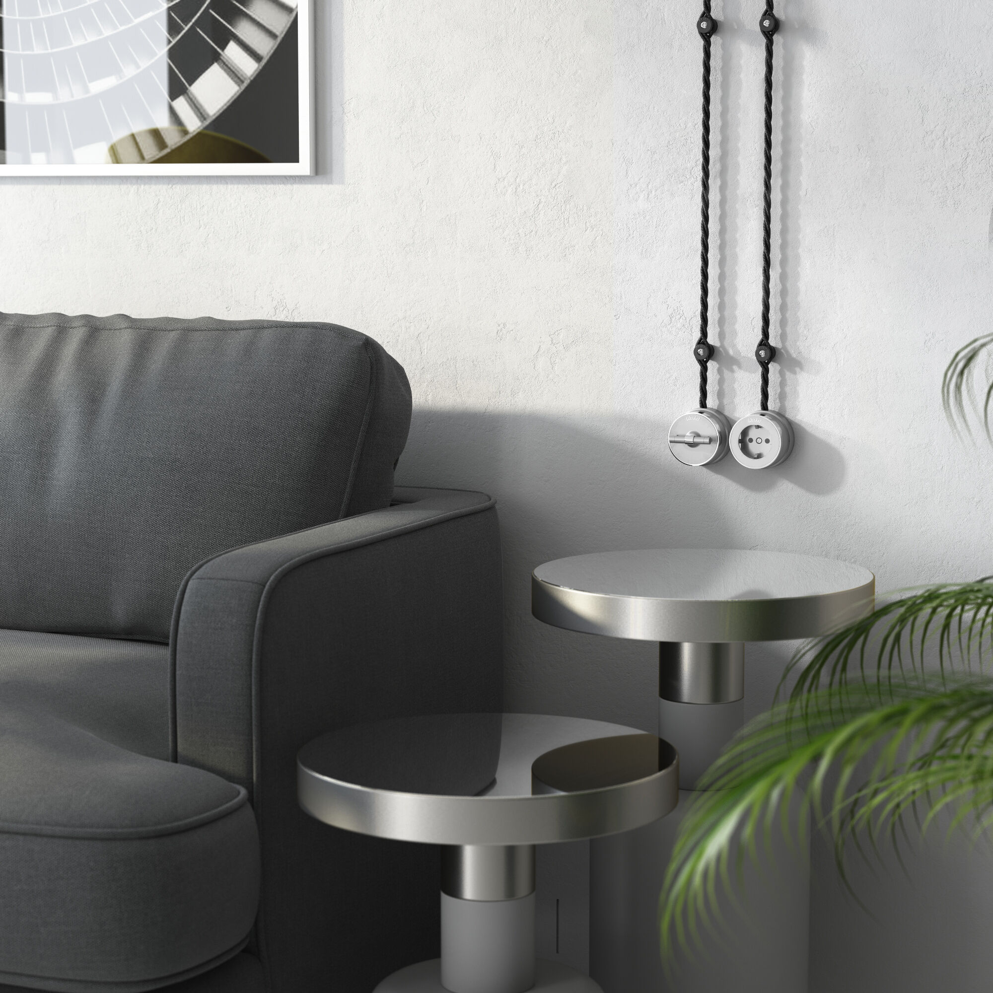 Выключатель Werkel Vintage W5812054 (серебро матовый/хром) — фото 4