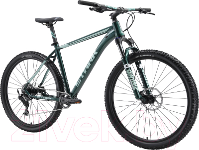Велосипед STARK Router 29.4 HD 2024 (22, темно-зеленый металлик/мятный)