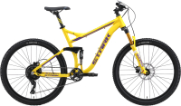 Велосипед STARK Tactic FS LT 27.5 HD 2024 (20, желтый матовый/фиолетовый) - 