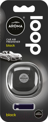 Ароматизатор автомобильный Aroma Car Loop Gel Black (9г)