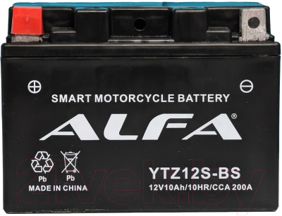 Мотоаккумулятор ALFA battery YTZ12S-BS / EBZ14-4-2. (10 А/ч)