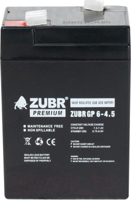 Аккумуляторная батарея Zubr GP 6V (4.5 А/ч)