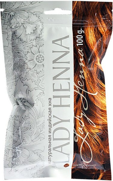 Порошковая краска для волос Lady Henna Хна натуральная индийская (100г, коричневый)