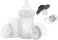 Бутылочка для кормления Twistshake Антиколиковая с пустышками / 47017 (180мл, белый) - 