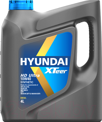 Моторное масло Hyundai XTeer Ultra HD 10W40 / 1040006 (4л)