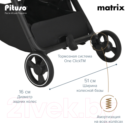 Детская прогулочная коляска Pituso Matrix / A19 (морозная ягода)