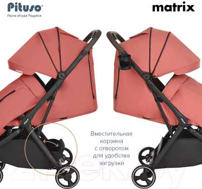 Детская прогулочная коляска Pituso Matrix / A19 (морозная ягода)