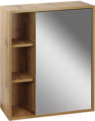 Шкаф с зеркалом для ванной Doratiz Лофт 50 / 2712.115 (ватан)