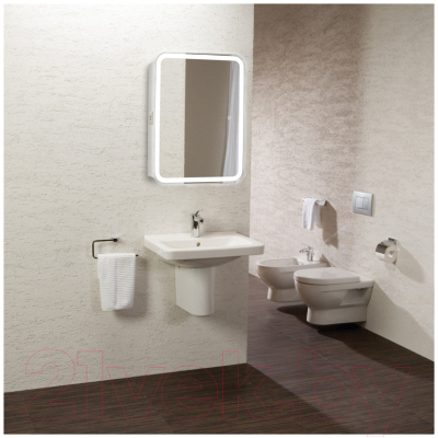 Шкаф с зеркалом для ванной Doratiz Аква Плюс 60 / 2711.937 (белый,с подсветкой)