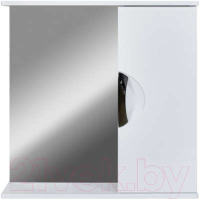 Шкаф с зеркалом для ванной Doratiz Афина 65 / 2711.680 (белый)