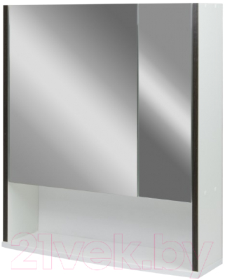 Шкаф с зеркалом для ванной Doratiz Астра 60 / 2711.048 (белый/венге)