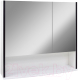 Шкаф с зеркалом для ванной Doratiz Астра 75 / 2711.060 (белый/венге) - 