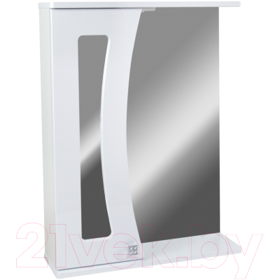 Шкаф с зеркалом для ванной Doratiz Селена 55 R / 2711.114 (белый,с подсветкой)