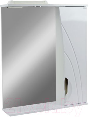 Шкаф с зеркалом для ванной Doratiz Тропикана 65 R / 2712.708 (белый,с подсветкой)