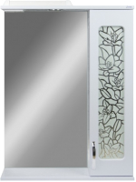 Шкаф с зеркалом для ванной Doratiz Орхидея 65 R / 2712.709 (белый,с подсветкой) - 
