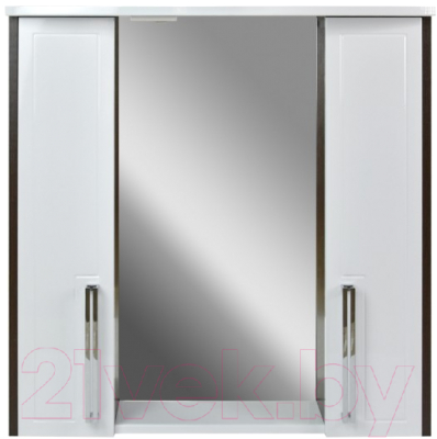 Шкаф с зеркалом для ванной Doratiz Мираж 80 / 2711.110 (белый/венге,с подсветкой)