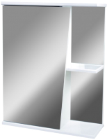 Шкаф с зеркалом для ванной Doratiz Парус 55 L / 2711.090 (белый) - 