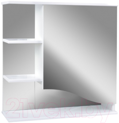 Шкаф с зеркалом для ванной Doratiz Камилла 60 R / 2711.037 (белый)