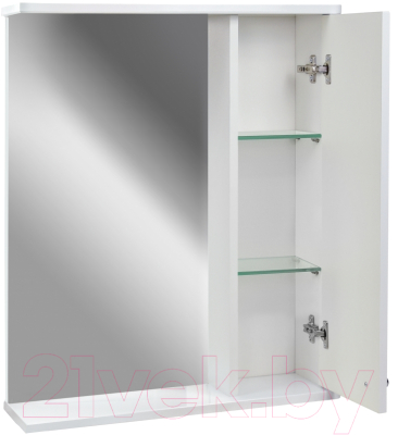 Шкаф с зеркалом для ванной Doratiz Мадрид 60 R / 2712.220 (белый)