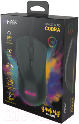 Мышь HIPER Cobra GMUS-4000 (черный)