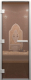 Стеклянная дверь для бани/сауны Doorwood Хамам без нижнего порога 71x190 / DW00857 (левая, бронза) - 