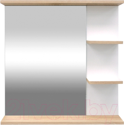 Зеркало Doratiz Гавайи 60 / 2711.156 (с полками справа,белый/дуб сонома)