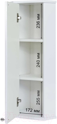 Шкаф для ванной Doratiz Вена 25 / 2712.250 (белый, левый)