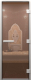 Стеклянная дверь для бани/сауны Doorwood Хамам без нижнего порога 71x190 / DW00863 (правая, бронза) - 