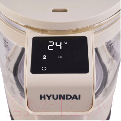 Электрочайник Hyundai HYK-G7700 (кремовый/черный)
