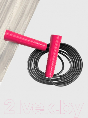 Скакалка PROFITNESSLAB 13902  (2.8м, розовый/черный)
