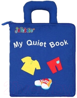 Развивающая игрушка JollyBaby Мягкая книжечка Моя тихая книга / WLTH8255J (синий)