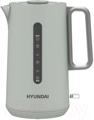 Электрочайник Hyundai HYK-S9999  (светло-зеленый/серебристый)