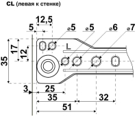 Комплект направляющих мебельных StahlBuro Роликовые 400/0.8мм (2шт, белый) - 