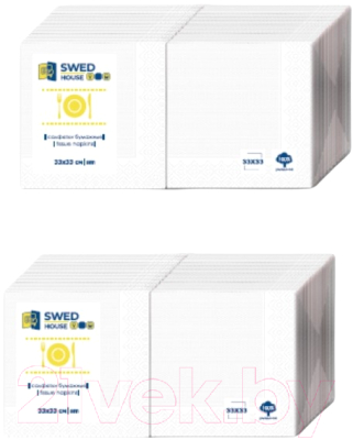 Бумажные салфетки Swed house 64.01.5911 (2шт, белый)