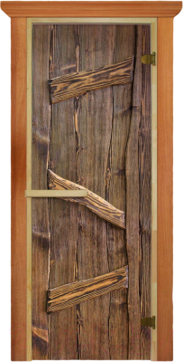 Деревянная дверь для бани Doorwood Русская Баня РБ-04 2 петли 70x190 (коробка хвоя)