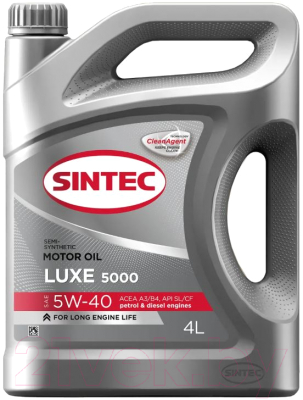 Моторное масло Sintec Luxe 5000 5W40 / 600237 (4л)