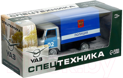 Масштабная модель автомобиля Автоград УАЗ 452. Полиция 1501-224 / 9318111