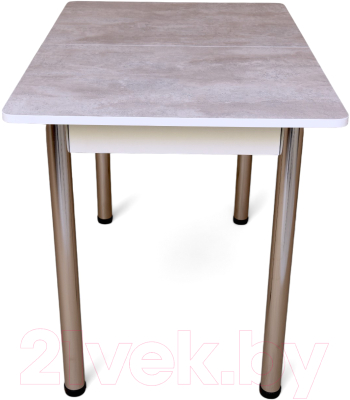 Обеденный стол СВД Юнио 120-150x75 / 056.П16.Х (бетон/хром)