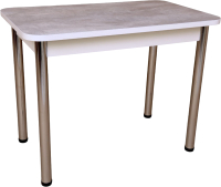 Обеденный стол СВД Юнио 100x60 / 006.П16.Х (бетон/хром) - 