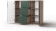 Миниатюра изображения товара Тумба Мебель-КМК Герта КМК 0979.16 (дуб канзас/SAT 22 зеленый матовый)
