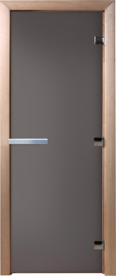 Стеклянная дверь для бани/сауны Doorwood 70x170 / DW03550 (графит матовый)